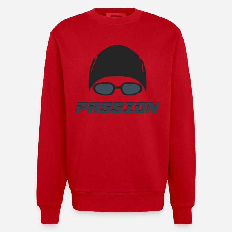 Swimming - Sweat bio épais oversize fabriqué en UE - rouge