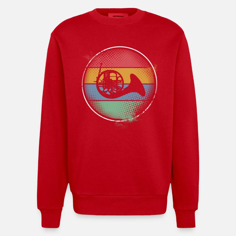 Bugle - Heavyweight Oversized Organic Crew Neck Made in EU - red
