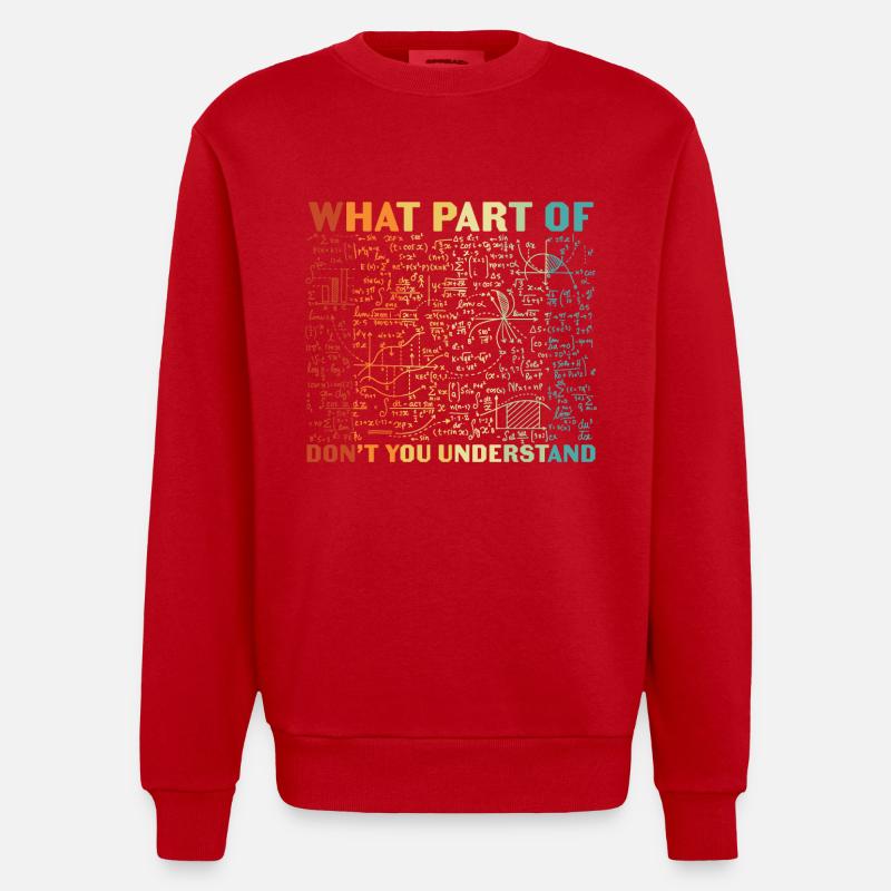 Welchen Teil davon verstehst du nicht? - Heavyweight Oversized Organic Crew Neck Made in EU - Rot