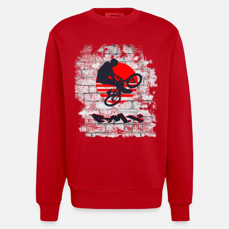 Le BMX - Sweat bio épais oversize fabriqué en UE - rouge