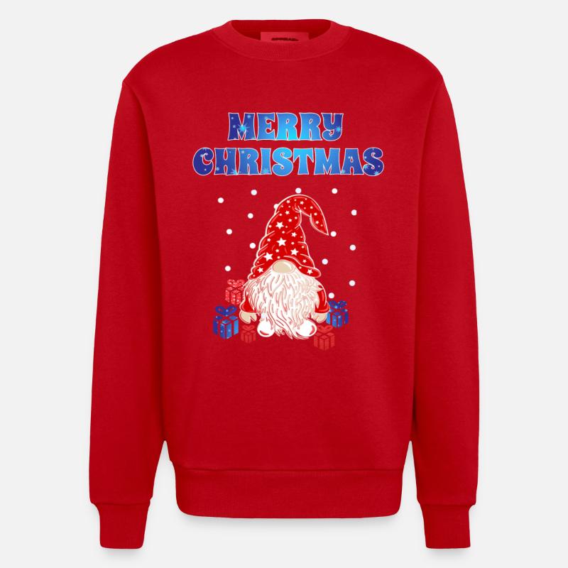 Gnome de Noël - Sweat bio épais oversize fabriqué en UE - rouge