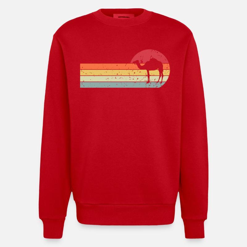 Kamel - Heavyweight Oversized Organic Crew Neck Made in EU - Rot