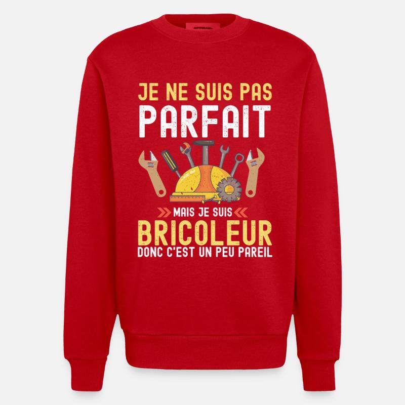 Bricoleur - Sweat bio épais oversize fabriqué en UE - rouge