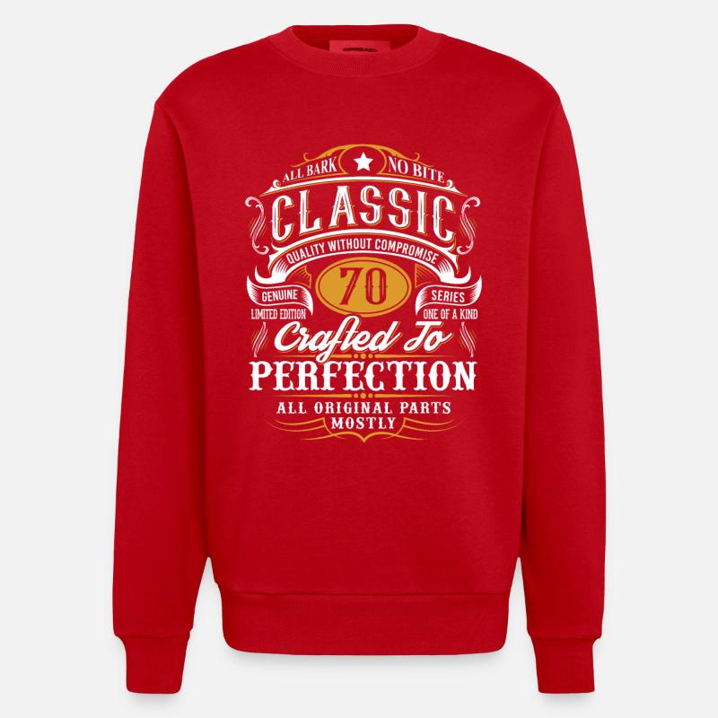 70e anniversaire - Sweat bio épais oversize fabriqué en UE - rouge