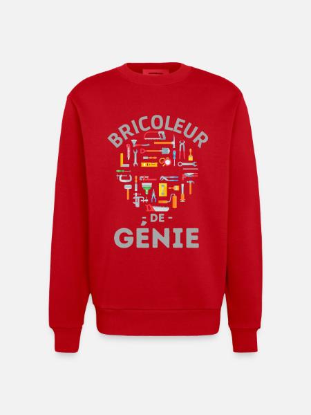 Bricoleur de génie - Sweat bio épais oversize fabriqué en UE - rouge
