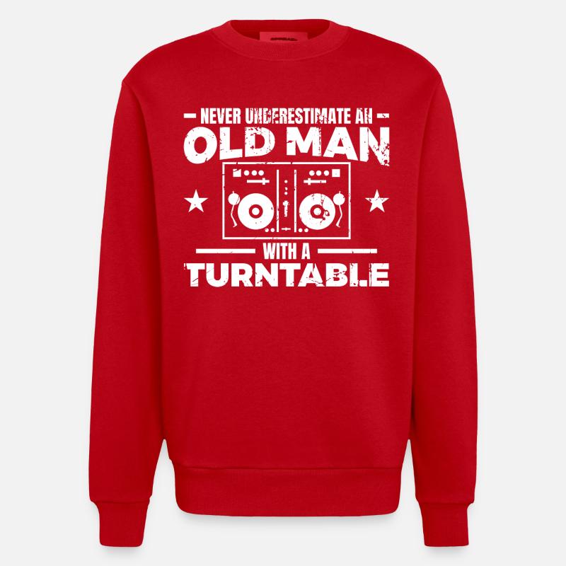 DJ Vater - Heavyweight Oversized Organic Crew Neck Made in EU - Rot