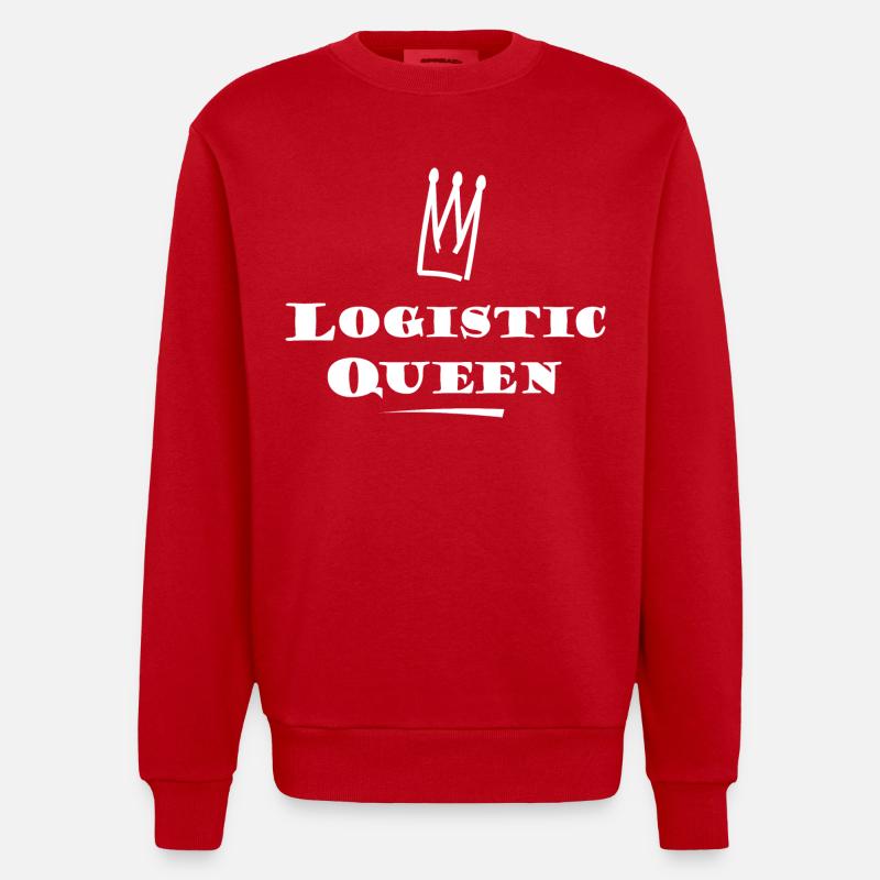 Reine de la logistique - Sweat bio épais oversize fabriqué en UE - rouge
