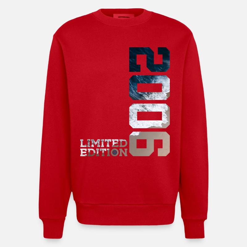 20TH ANNIVERSARY LIMITED EDITION 2006 - Heavyweight Oversized Organic Crew Neck Made in EU - red