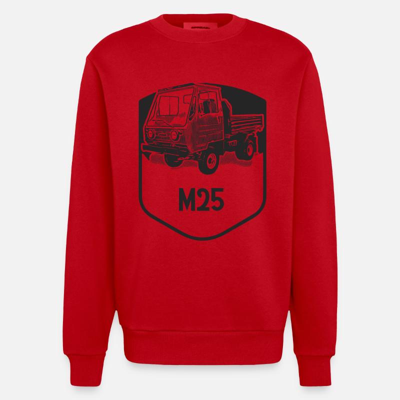 M25 Multicar DDR Klassiker - Heavyweight Oversized Organic Crew Neck Made in EU - Rot