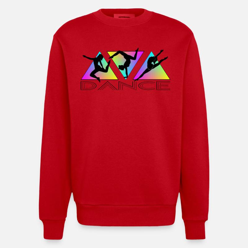 Dance - Heavyweight Oversized Organic Crew Neck Made in EU - red