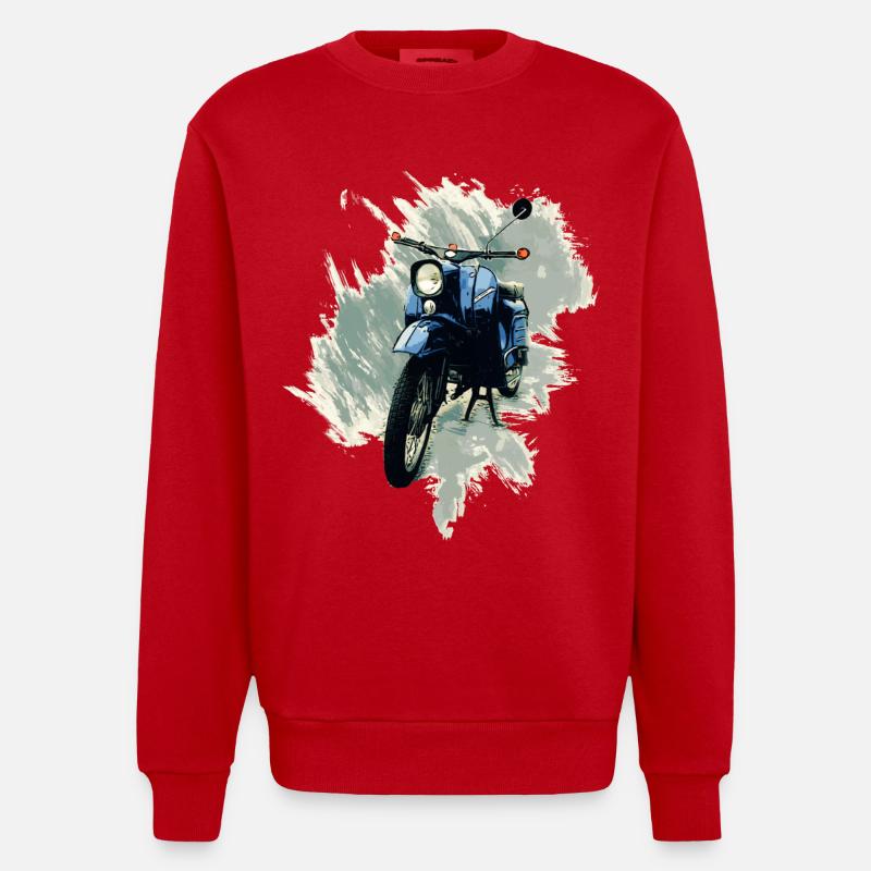 Simson Schwalbe - Heavyweight Oversized Organic Crew Neck Made in EU - Rot