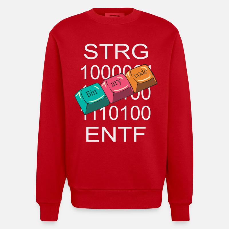 Computer Nerd - Heavyweight Oversized Organic Crew Neck Made in EU - Rot