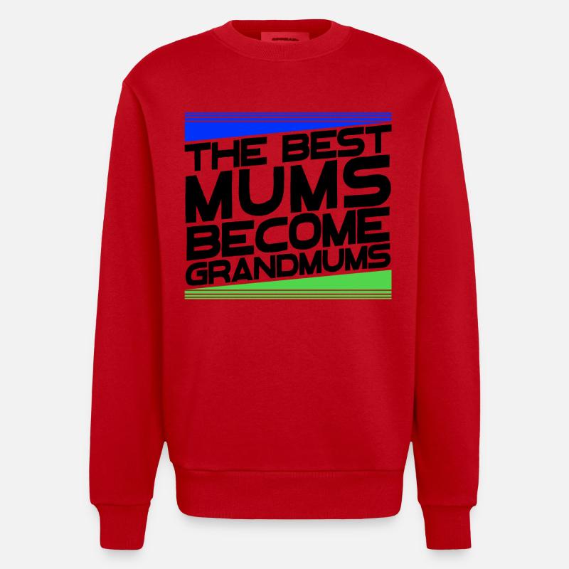 Cool Grand-mère Déclaration Grand-mère Félicitations - Sweat bio épais oversize fabriqué en UE - rouge