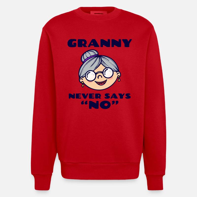 Lieblingsomi Großmutter Oma Statement Brille - Heavyweight Oversized Organic Crew Neck Made in EU - Rot