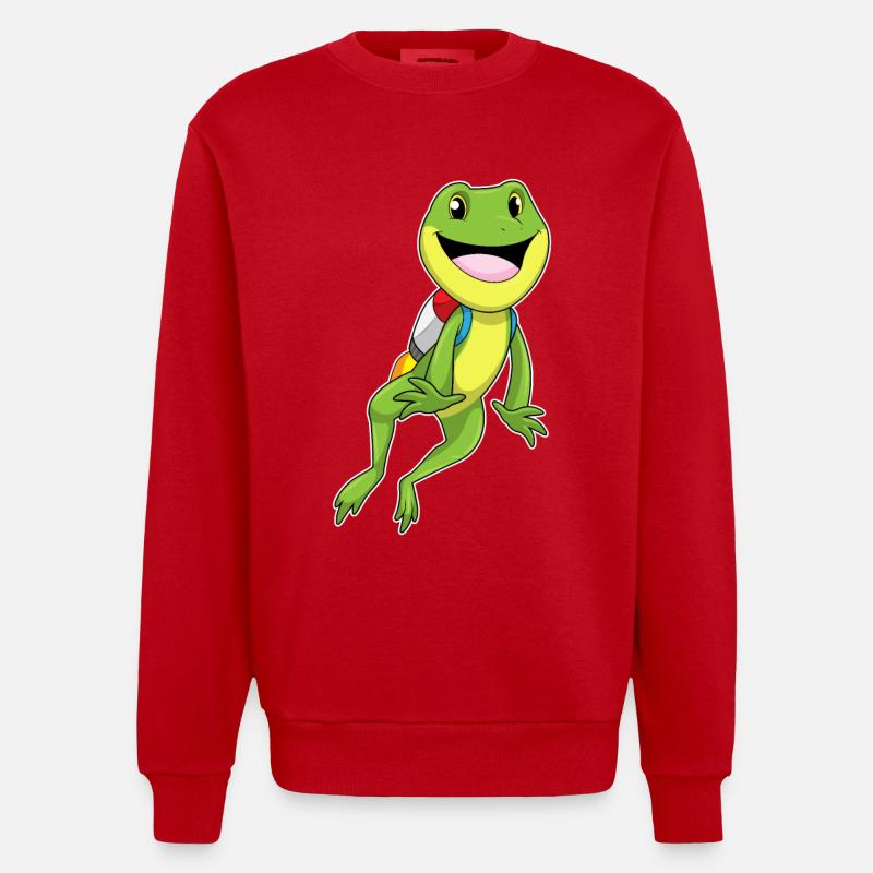 Frosch Jetpack - Heavyweight Oversized Organic Crew Neck Made in EU - Rot