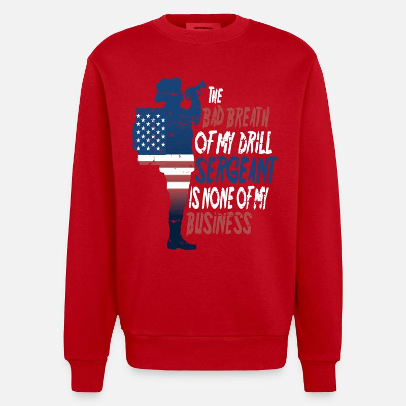 Drill Sergeant - Heavyweight Oversized Organic Crew Neck Made in EU - Rot