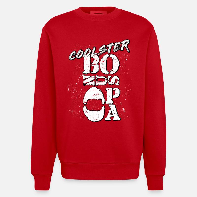 Opa Bonusopa - Heavyweight Oversized Organic Crew Neck Made in EU - Rot