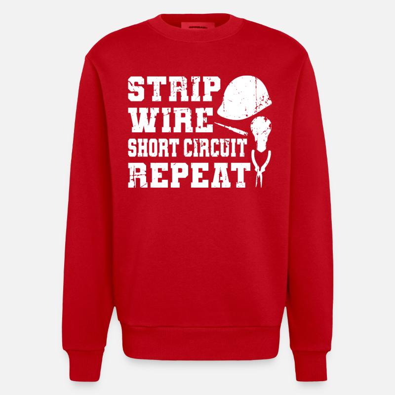 Devis d’ingénieur électricien - Sweat bio épais oversize fabriqué en UE - rouge