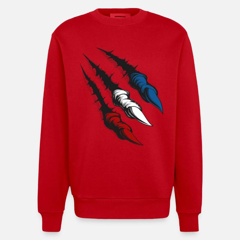 Rostocker Krallen - Heavyweight Oversized Organic Crew Neck Made in EU - Rot