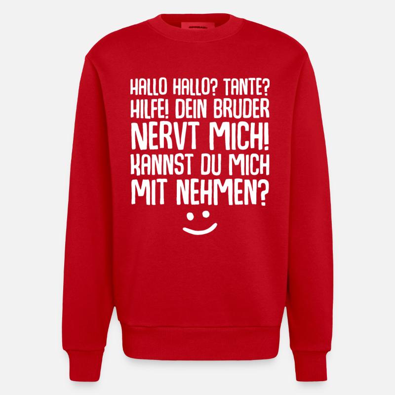 Tante Nichte Neffe - Heavyweight Oversized Organic Crew Neck Made in EU - Rot