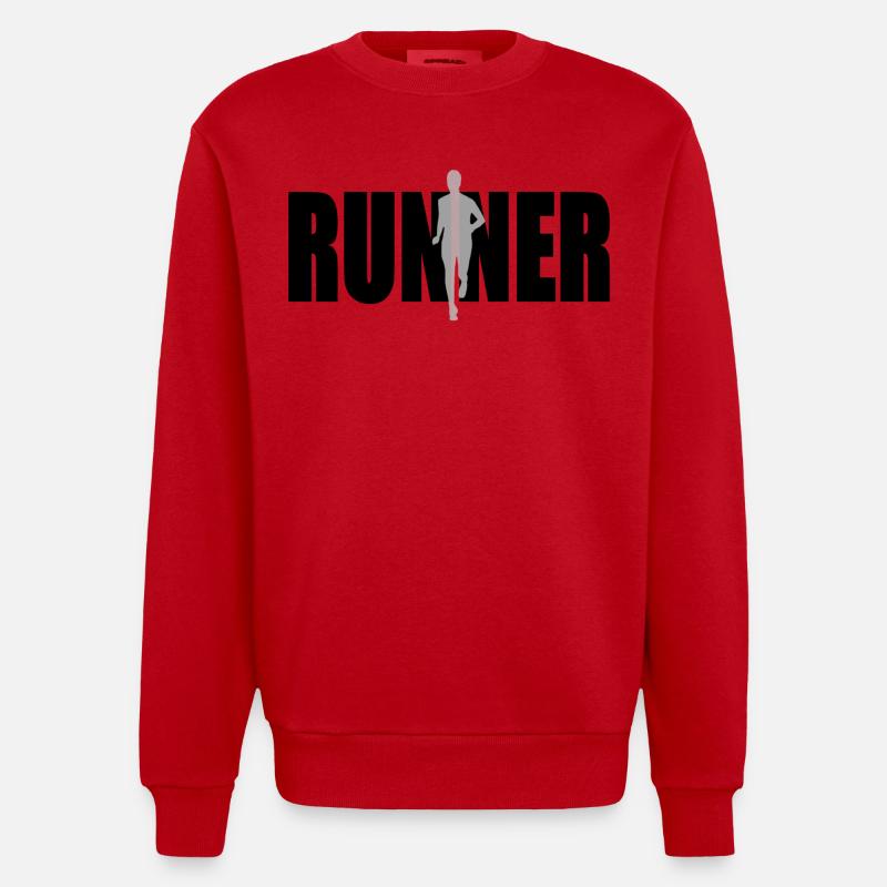 Runner - Heavyweight Oversized Organic Crew Neck Made in EU - Rot