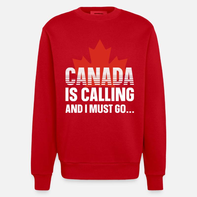 Kanada - Heavyweight Oversized Organic Crew Neck Made in EU - Rot