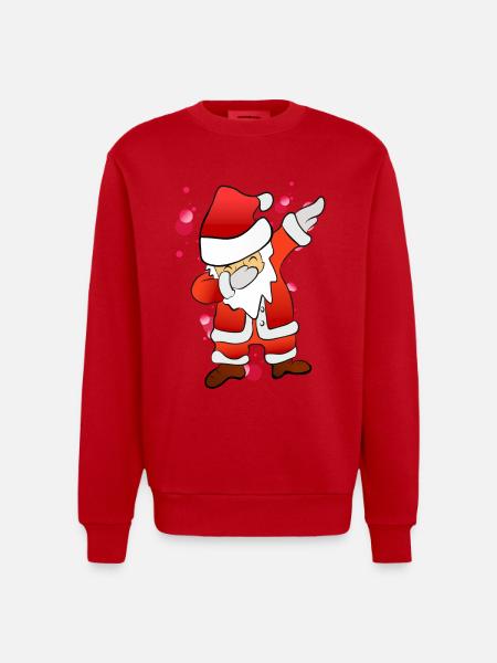 Dabbing Nicholas - Heavyweight Oversized Organic Crew Neck Made in EU - red