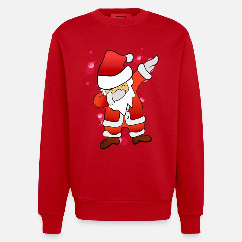 Dabbing Nicholas - Heavyweight Oversized Organic Crew Neck Made in EU - red