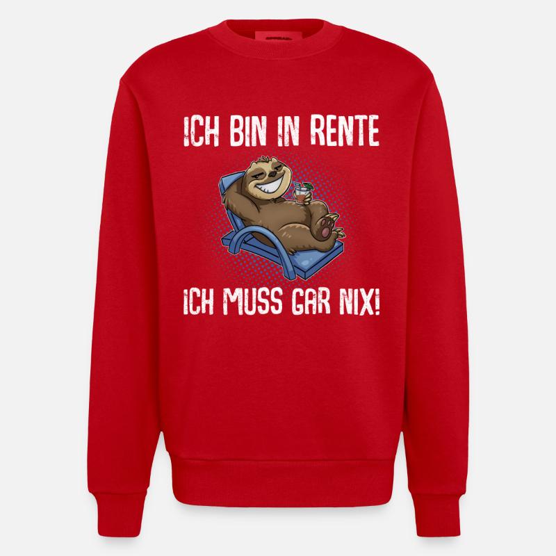 Rentner - Heavyweight Oversized Organic Crew Neck Made in EU - Rot