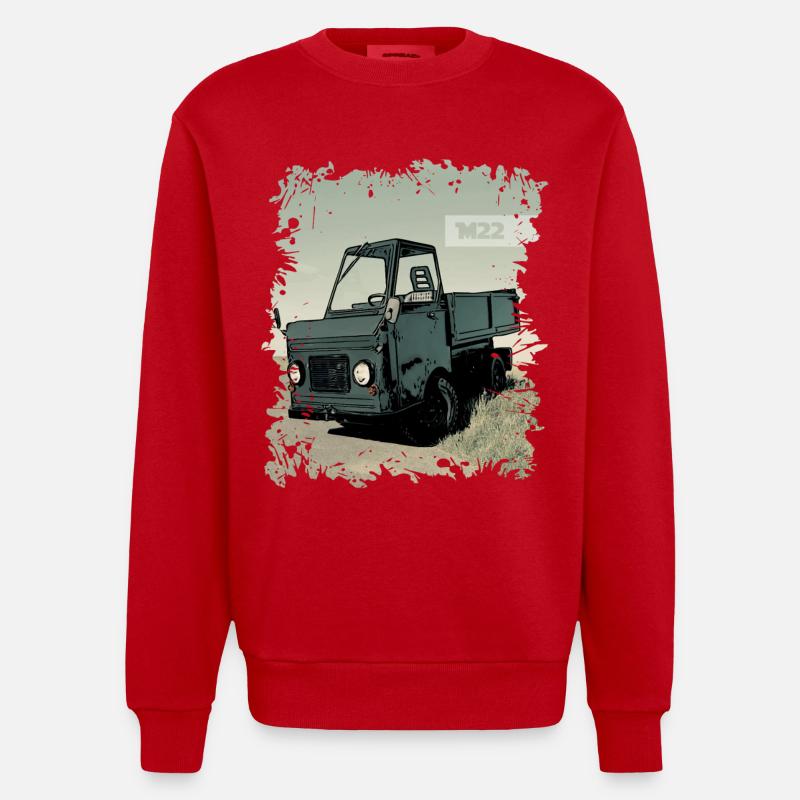 Multicar M22 - Heavyweight Oversized Organic Crew Neck Made in EU - Rot