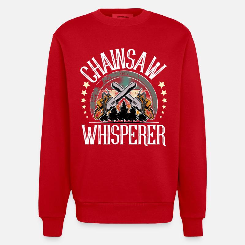 Holzfäller Baumfäller - Heavyweight Oversized Organic Crew Neck Made in EU - Rot