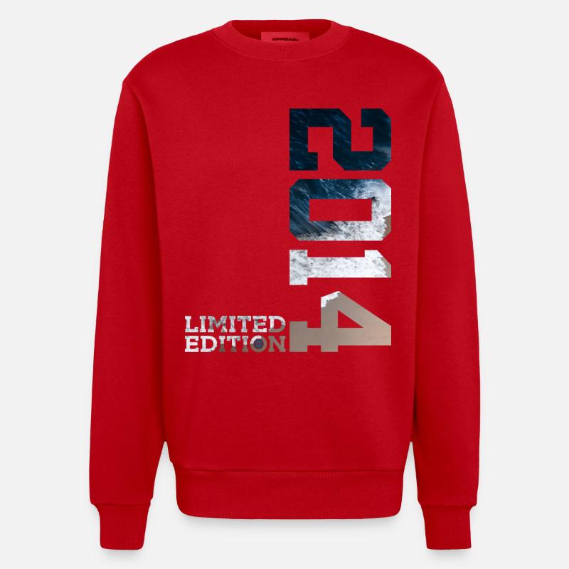 12E ANNIVERSAIRE ÉDITION LIMITÉE 2014 - Sweat bio épais oversize fabriqué en UE - rouge