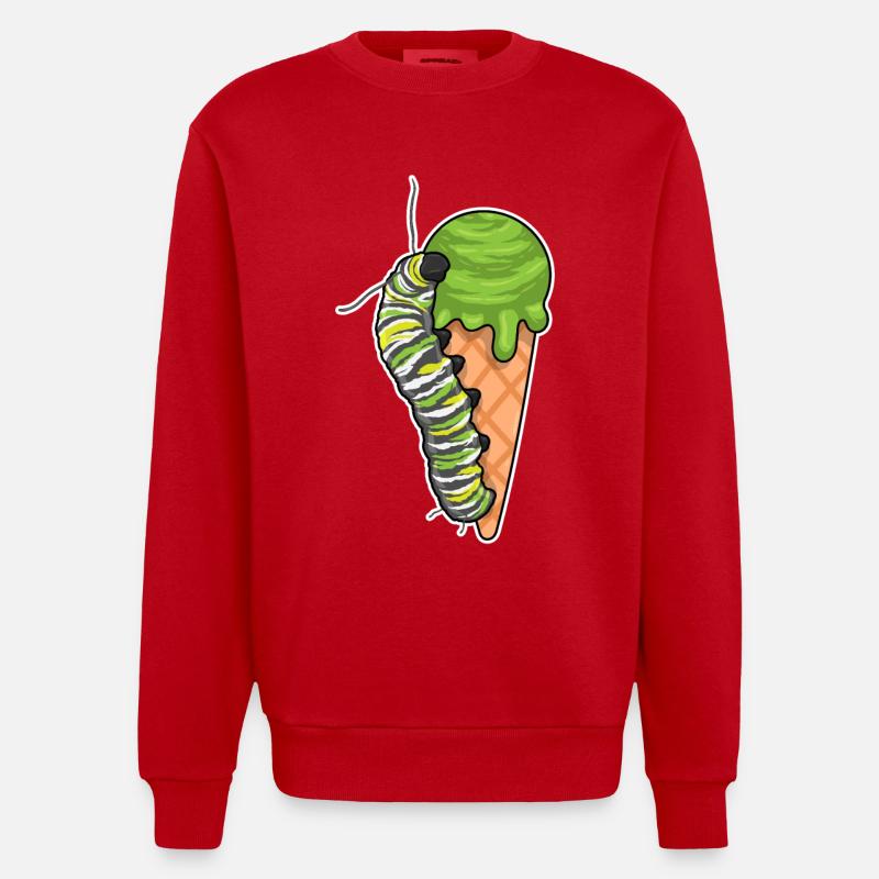 Glace de chenille - Sweat bio épais oversize fabriqué en UE - rouge