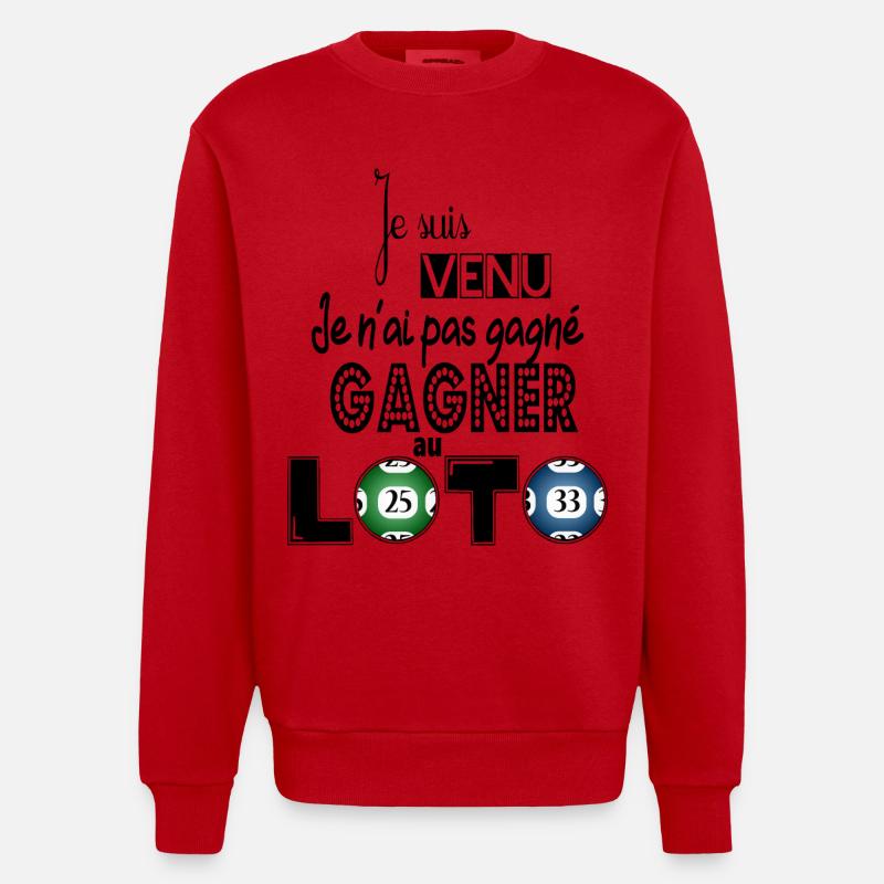 LOTO - Sweat bio épais oversize fabriqué en UE - rouge