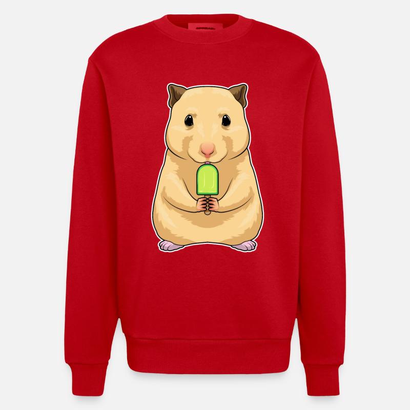 Popsicles de hamster - Sweat bio épais oversize fabriqué en UE - rouge