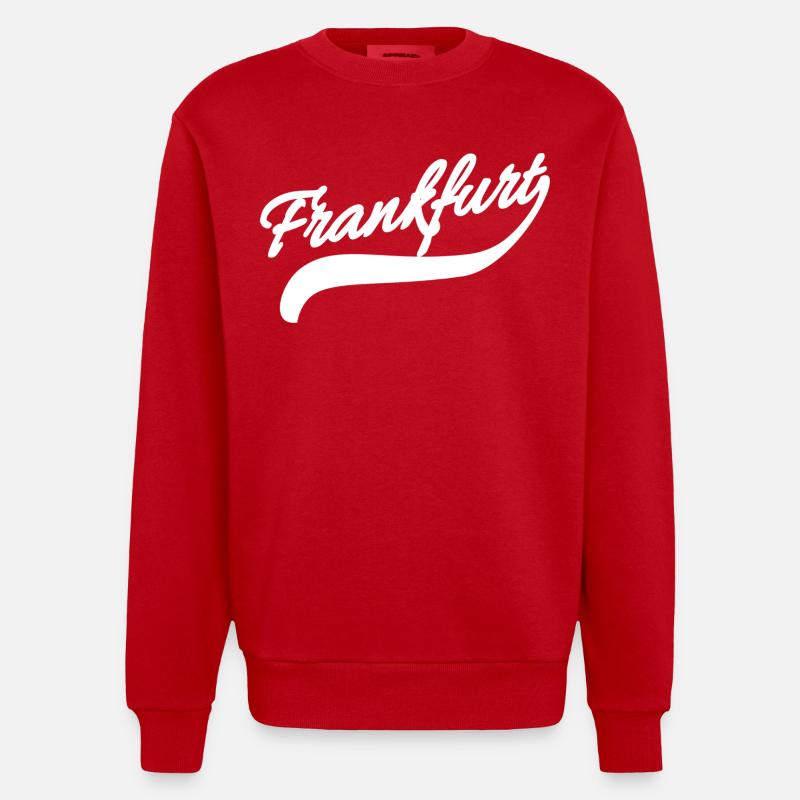 Francfort Rétro - Sweat bio épais oversize fabriqué en UE - rouge
