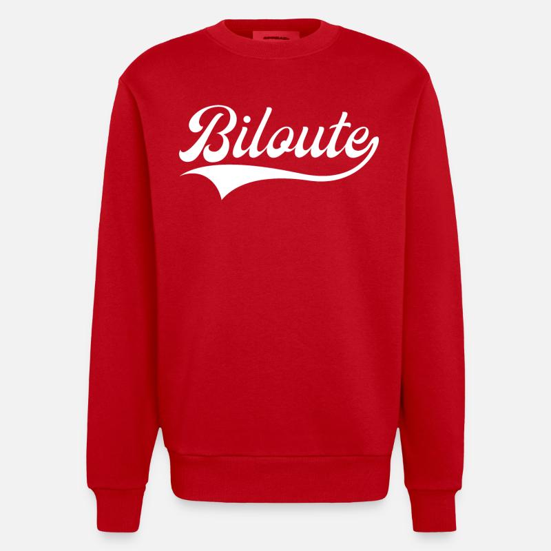 Biloute Expression Ch'ti Nordiste - Sweat bio épais oversize fabriqué en UE - rouge