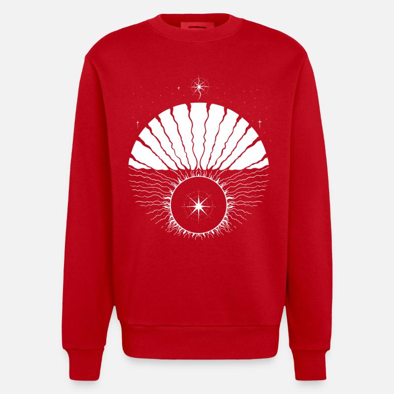 Solstice d’hiver Julmond Yule - Sweat bio épais oversize fabriqué en UE - rouge