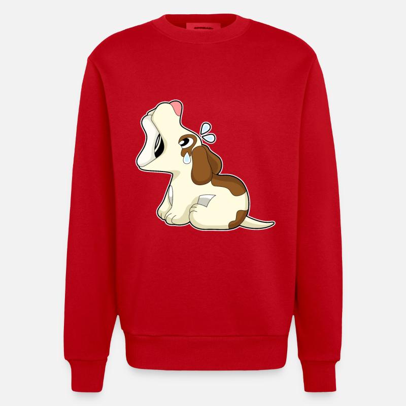Os de chien - Sweat bio épais oversize fabriqué en UE - rouge