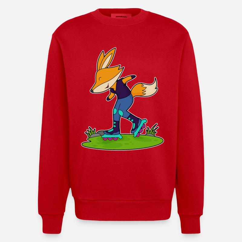 Fuchs Inline skating Inline skates - Heavyweight Oversized Organic Crew Neck Made in EU - Rot
