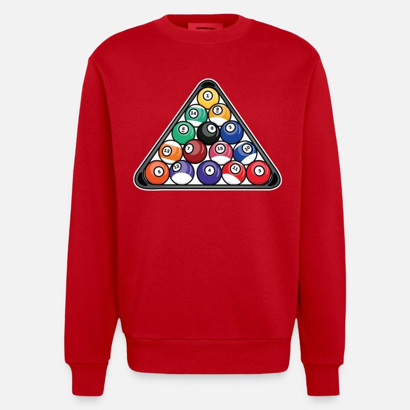 Triangle de billard - Sweat bio épais oversize fabriqué en UE - rouge