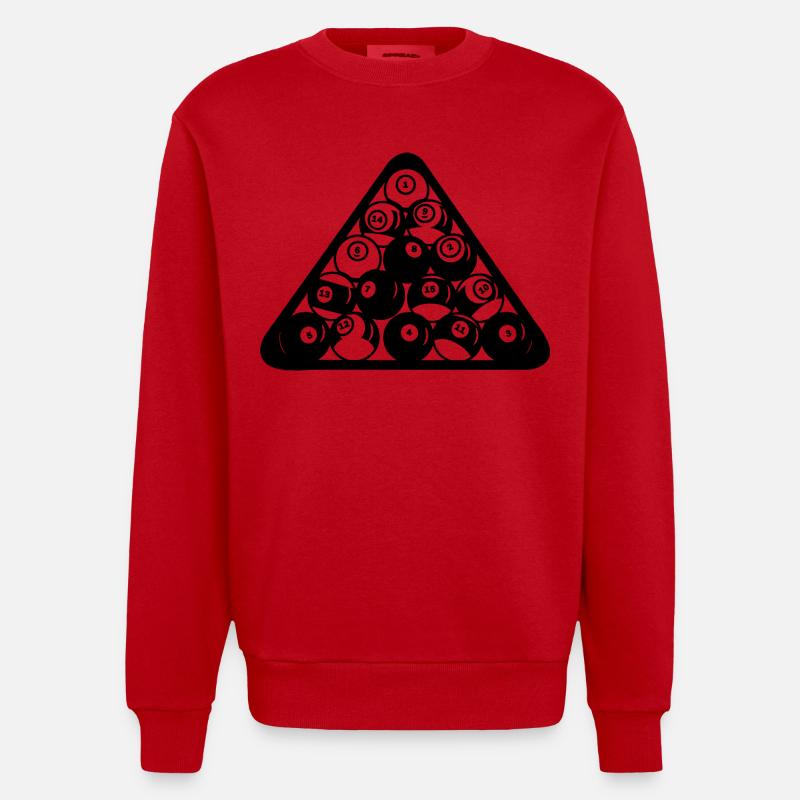 Triangle de billard - Sweat bio épais oversize fabriqué en UE - rouge