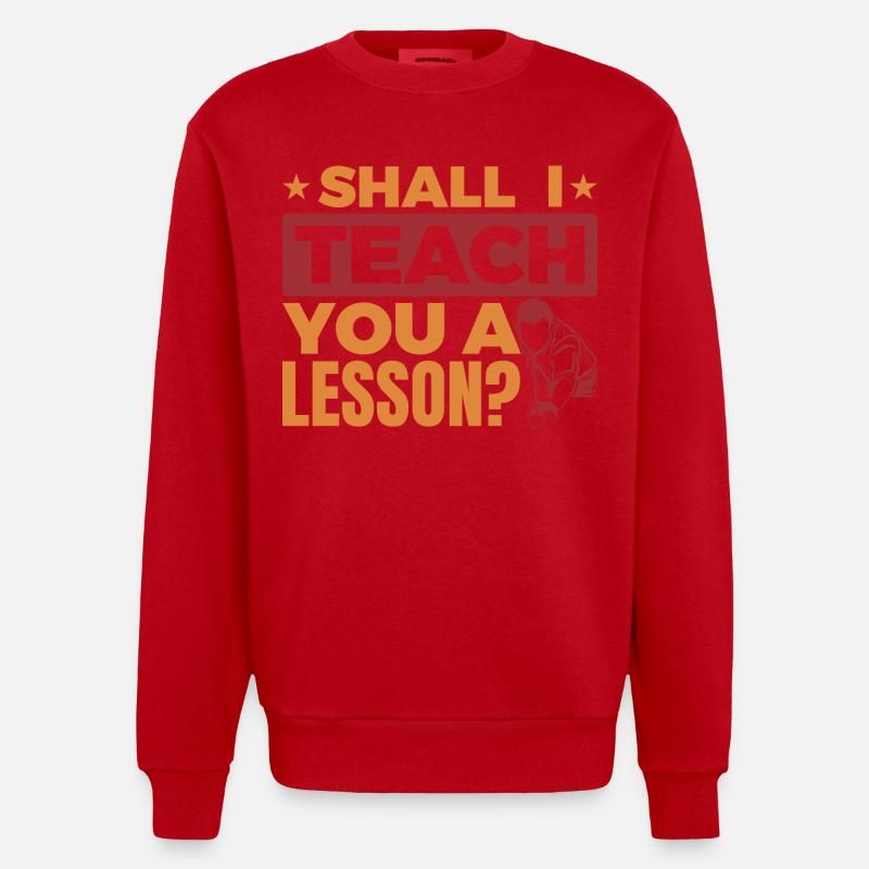Drôle de dicton de billard - Sweat bio épais oversize fabriqué en UE - rouge