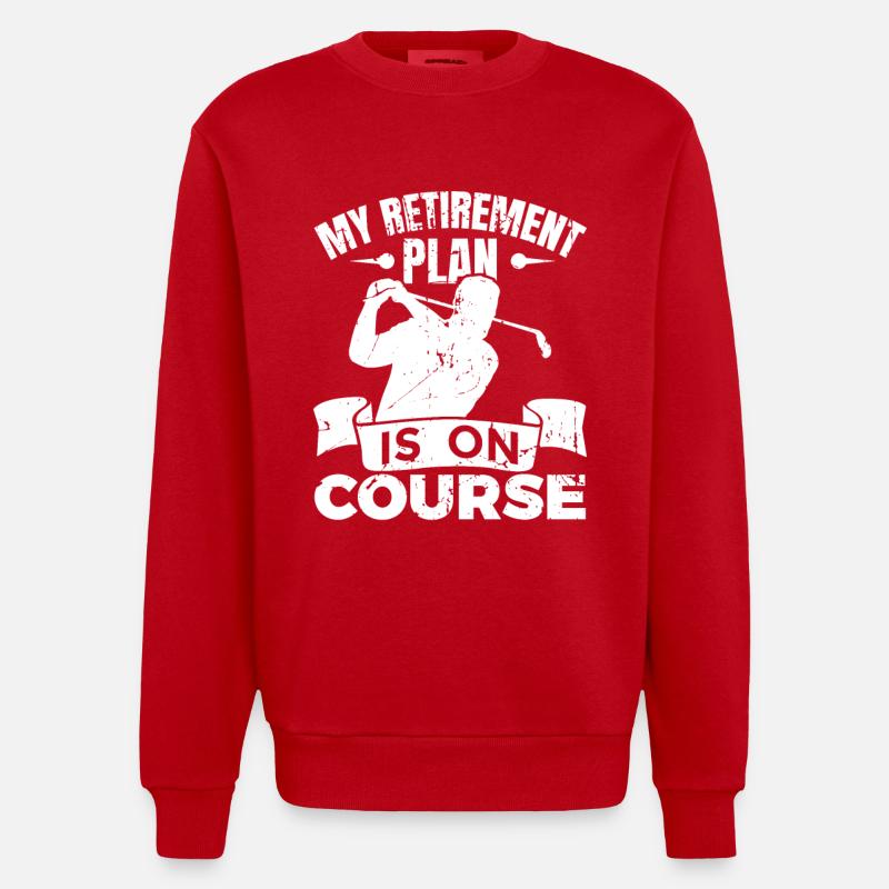 Retraite des golfeurs - Sweat bio épais oversize fabriqué en UE - rouge