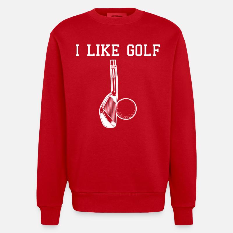 J’aime le golf - Sweat bio épais oversize fabriqué en UE - rouge