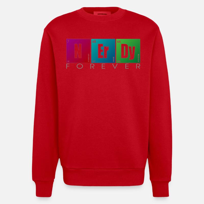 NERDY forever - NERDY Elements - Sweat bio épais oversize fabriqué en UE - rouge