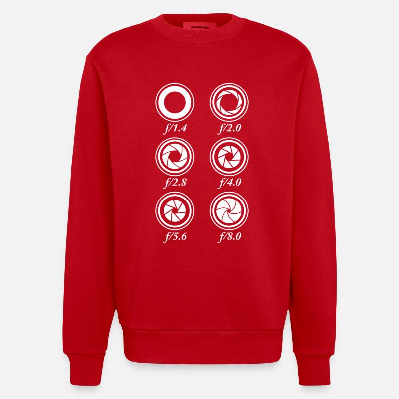 Ouvertures de caméra - Sweat bio épais oversize fabriqué en UE - rouge