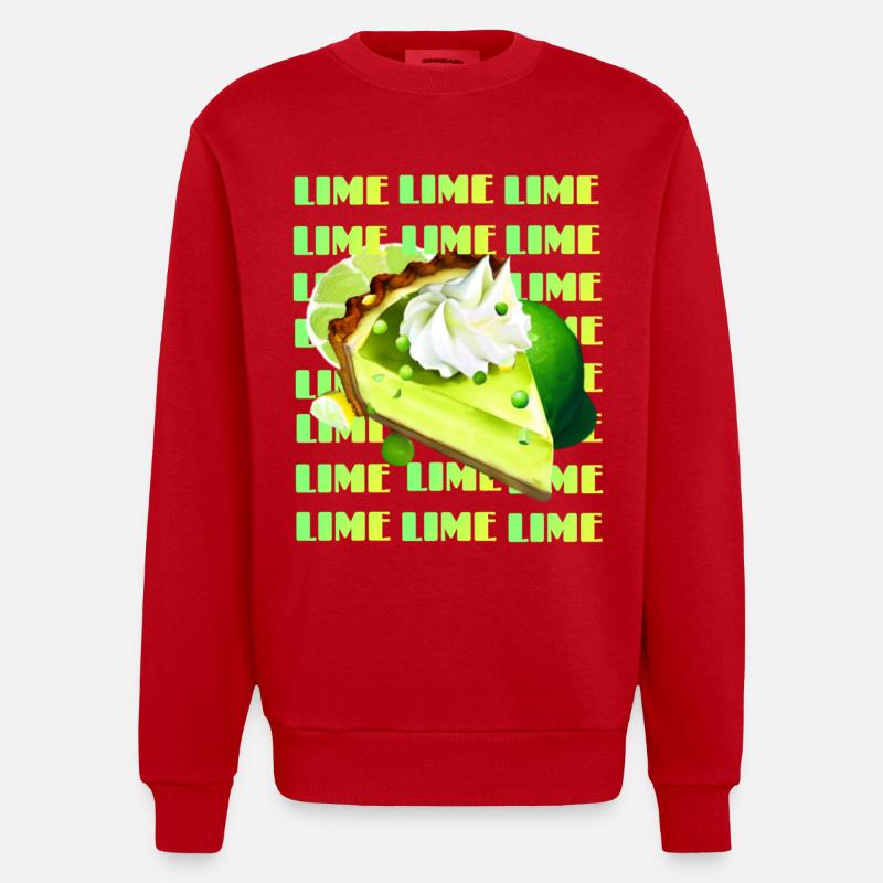 Key Lime Pie - Heavyweight Oversized Organic Crew Neck Made in EU - Rot