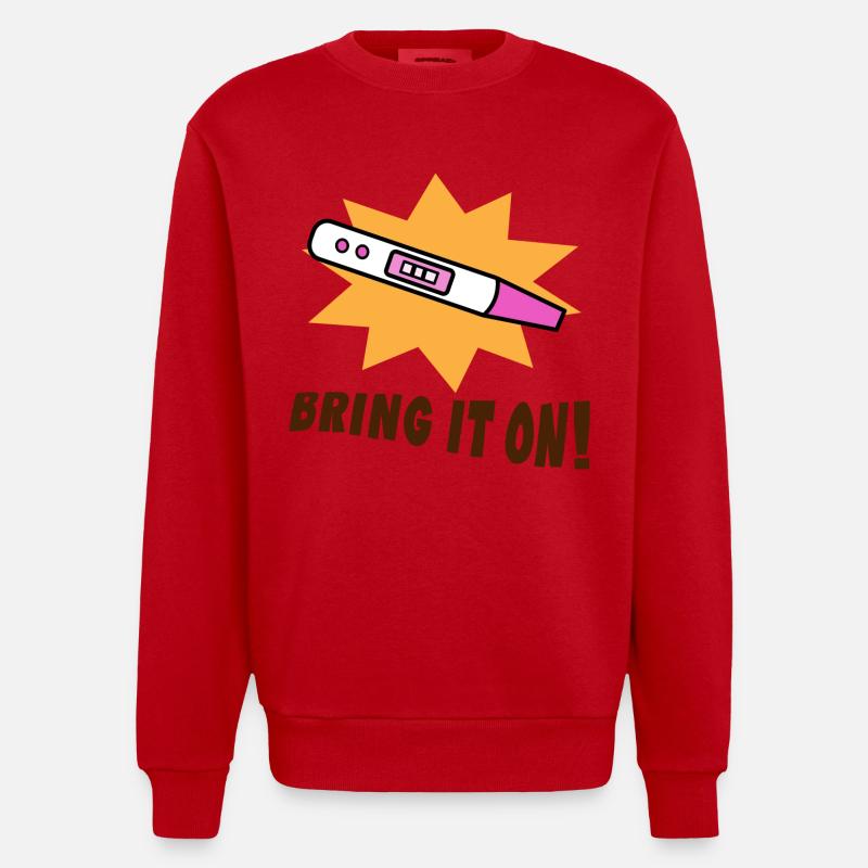 Grossesse Mère Déclaration Bébé - Sweat bio épais oversize fabriqué en UE - rouge