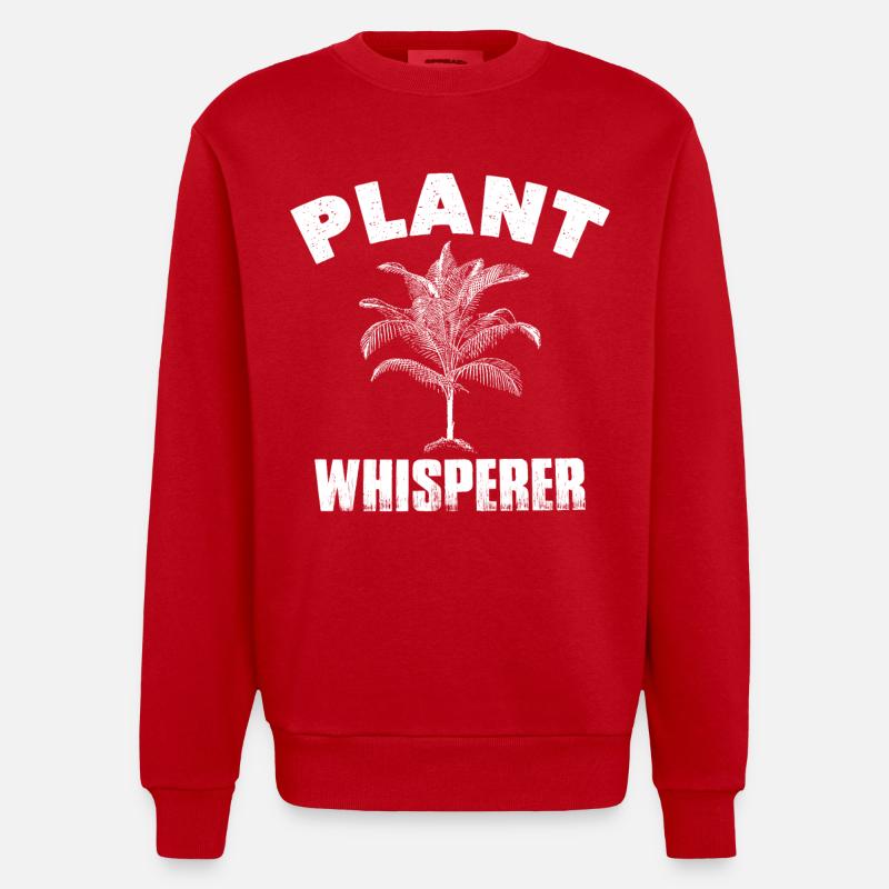 Plant Whisperer Tree Hobby Jardinier - Sweat bio épais oversize fabriqué en UE - rouge
